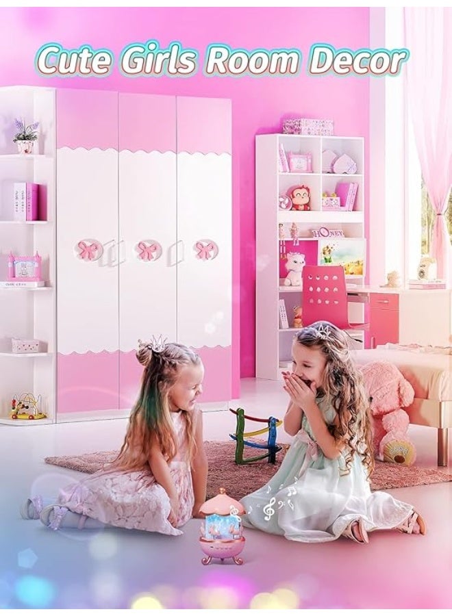 IMNISHNAY مصباح بروجكتور دوار على شكل كابينة، مصباح ليلي على شكل نجمة للأطفال، جهاز صوتي للأطفال، مصباح ليلي لتزيين الغرفة، مصابيح ليلية للأطفال لغرفة النوم (بروجكتور أرنب) - Image 3